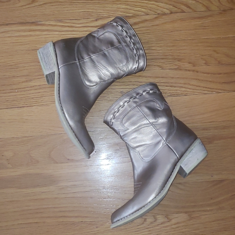 Gold Metallic Cowboy Boots